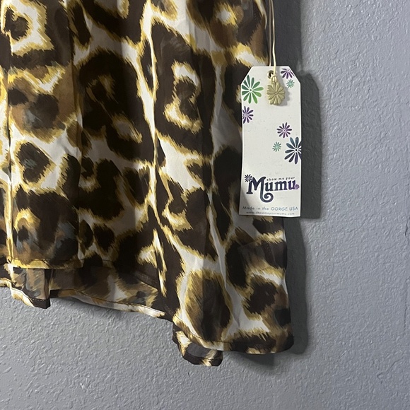 Show Me Your Mumu Original Mumu Leopard‎ Print Top Women’s Size X-Large NWT - Picture 4 of 5